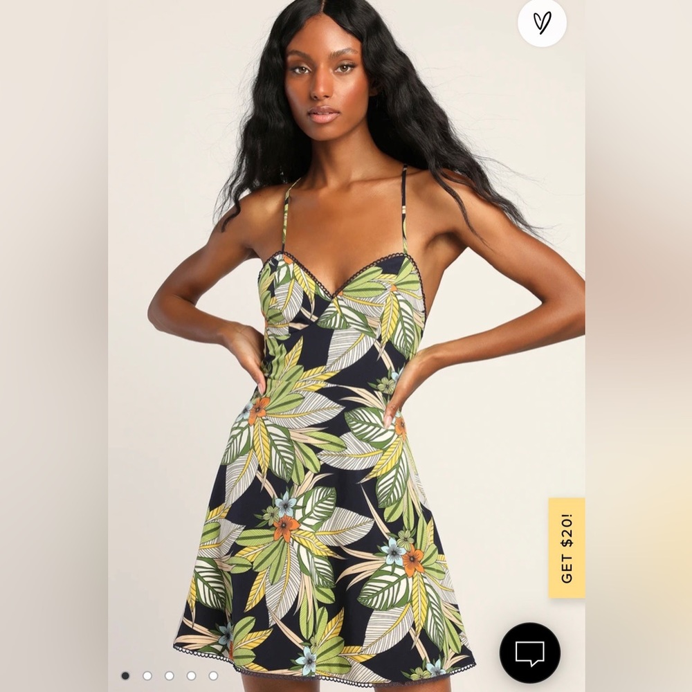 NWT Lulus Tropical Dress🌴